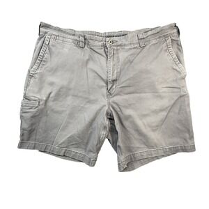 Duluth Trading Flex Ballroom Khaki Shorts Mens 40 Relaxed Fit Work Utility Gray